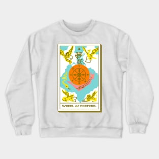 X - Wheel of Fortune - Tarot Card Crewneck Sweatshirt